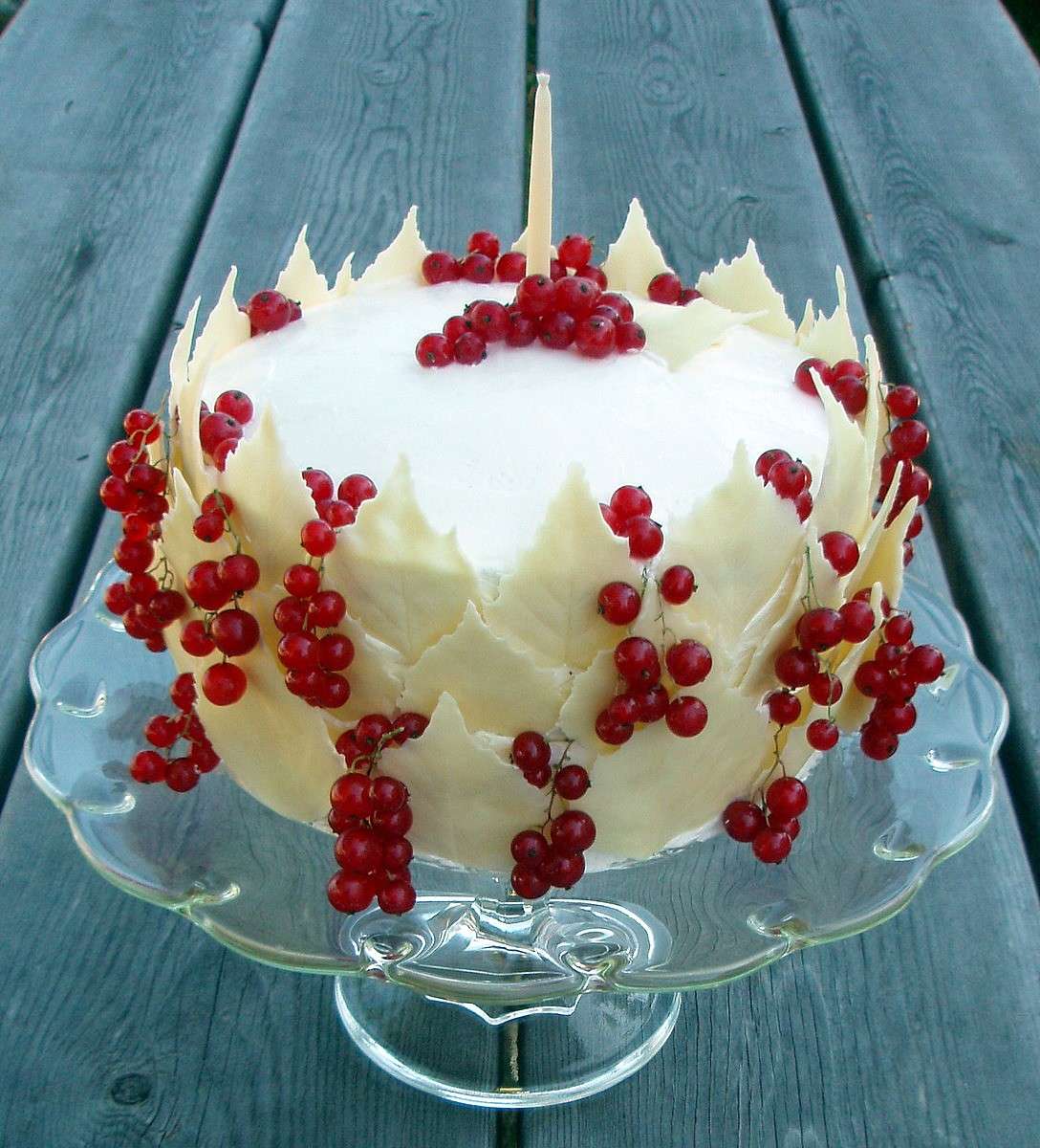 Foglie di cioccolato bianco
