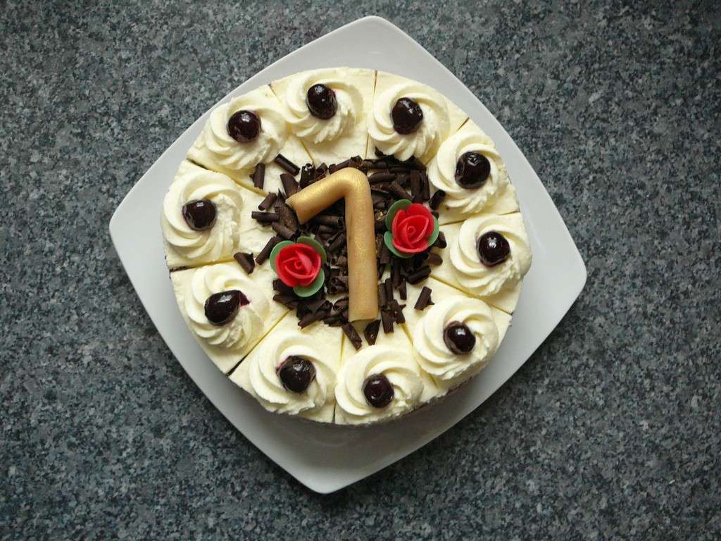 Torte di compleanno con panna