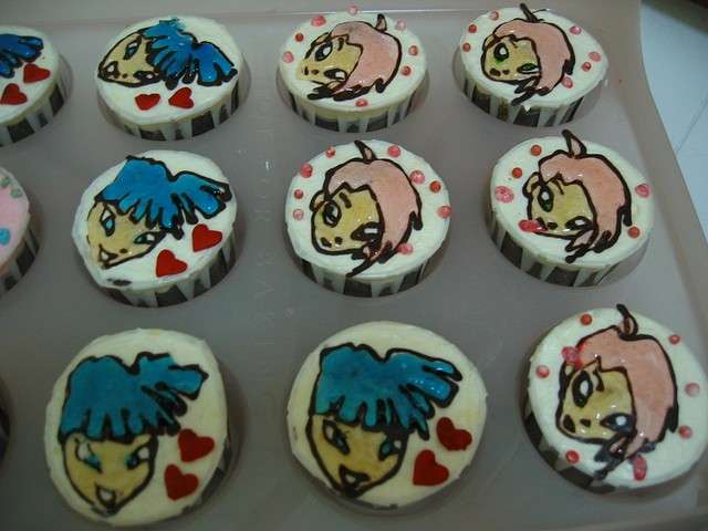 Cupcakes con decorazioni di gelatina