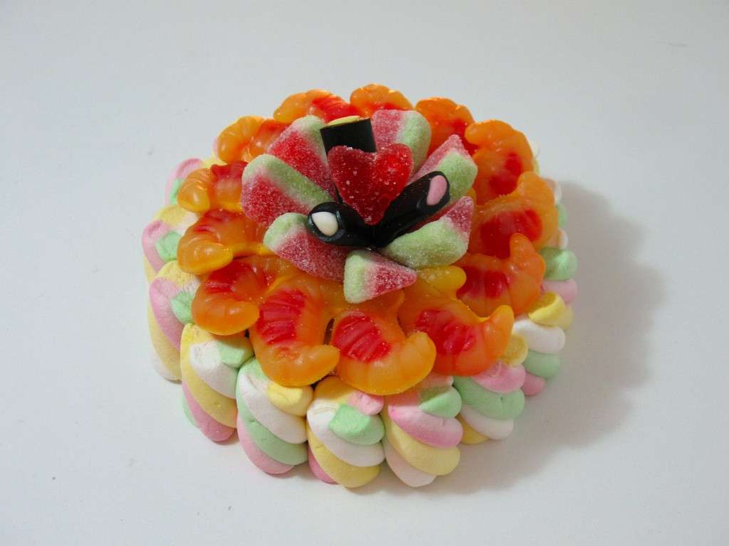 Torta caramelle gommose arancio