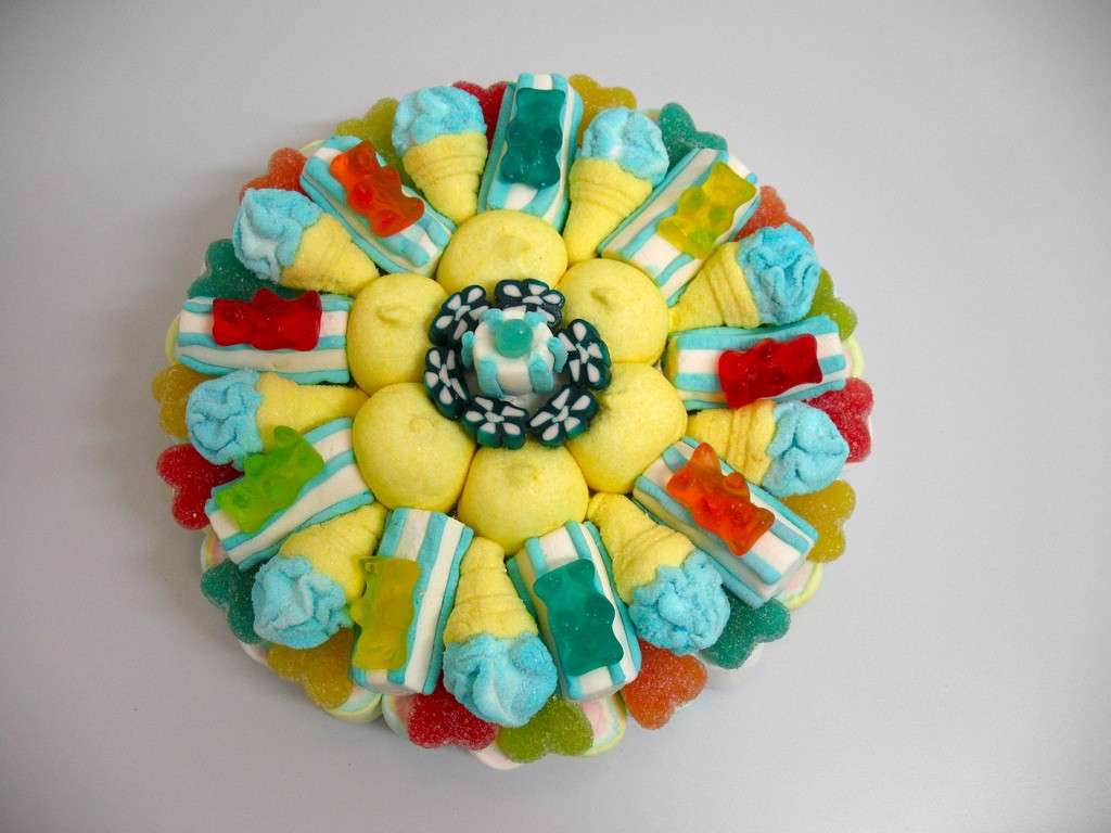 Torta gialla e blu