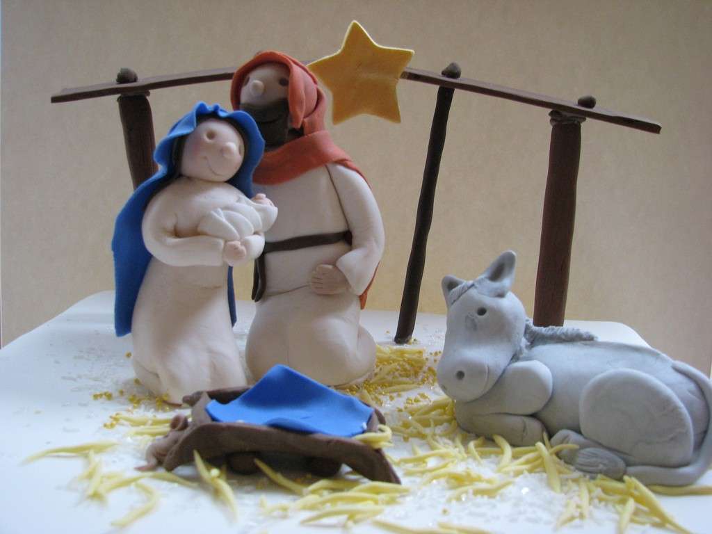 La natività sulla torta