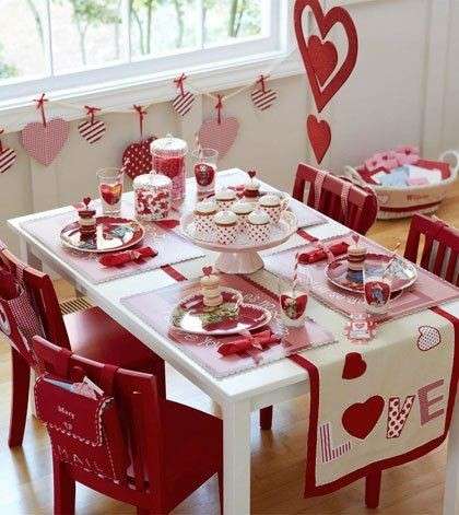 Decorazione tavola San Valentino
