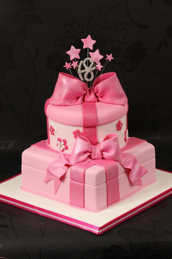 Pink cake for eighteen!