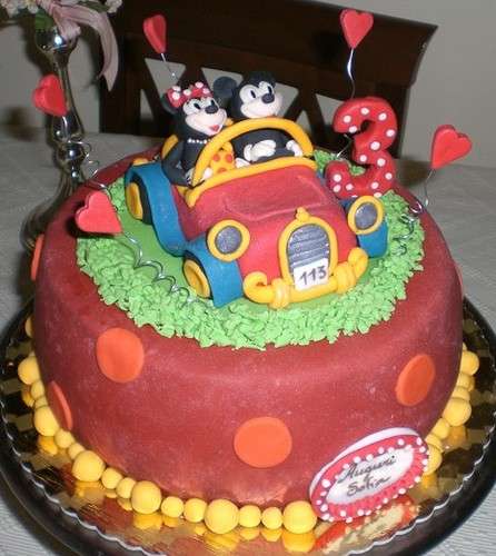 Torta con Topolino e Minnie