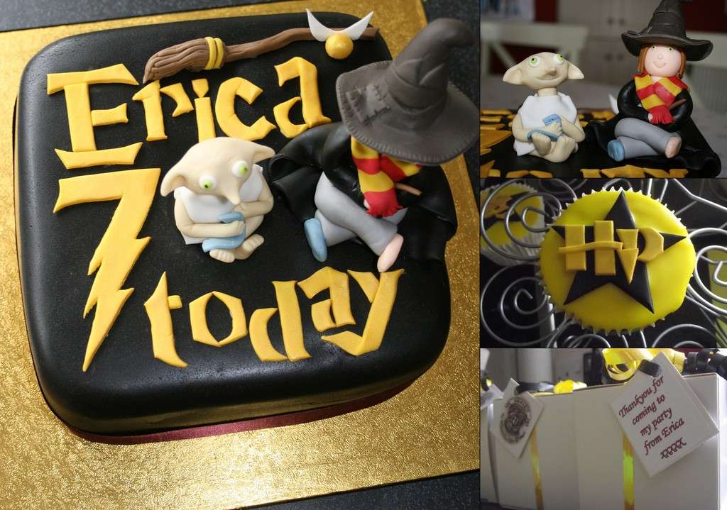 Torta in cioccolato plastico di Harry Potter