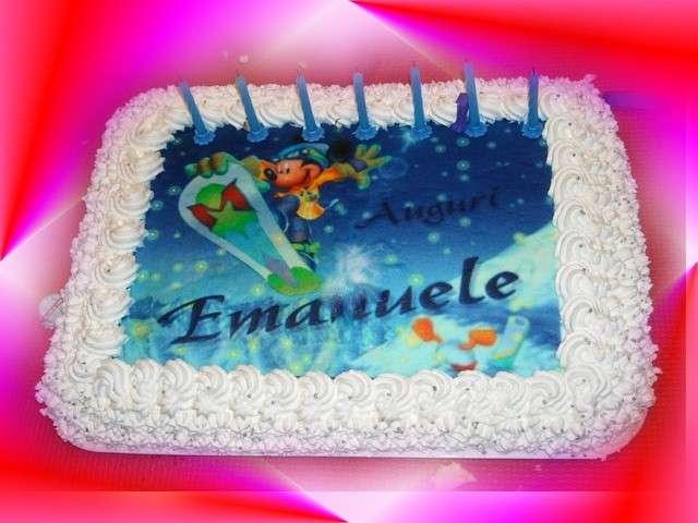Torta invernale di Topolino con stampa alimentare