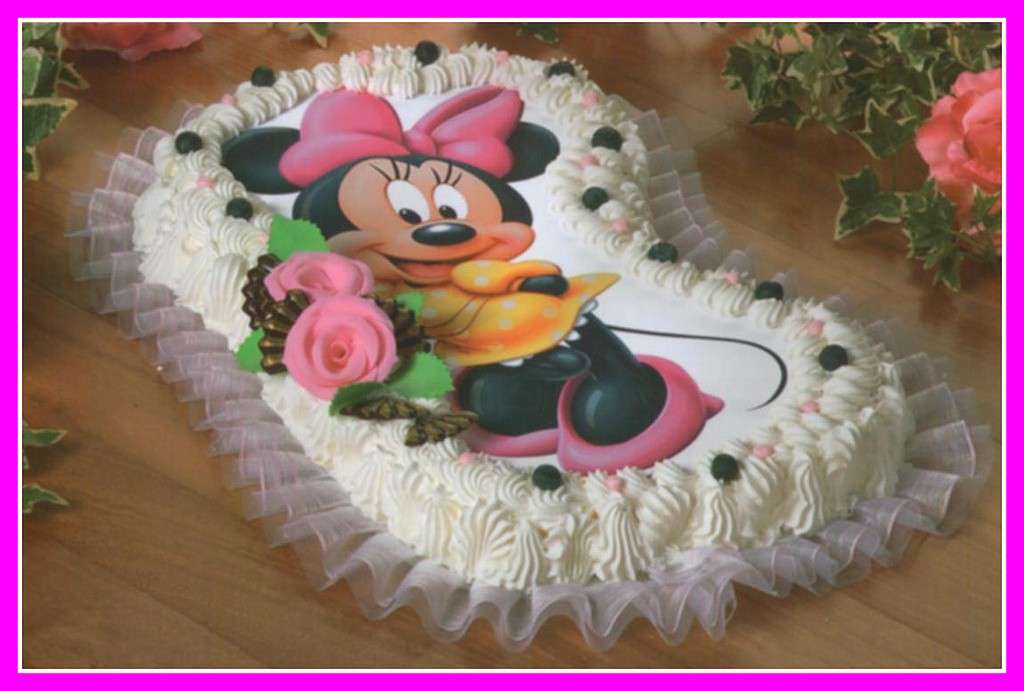 Torta Minnie con stampa alimentare