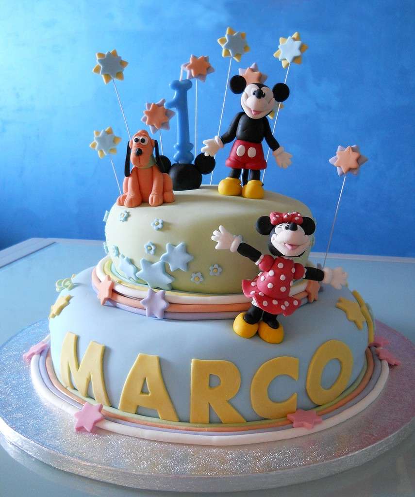 Torta Topolino in pasta di zucchero