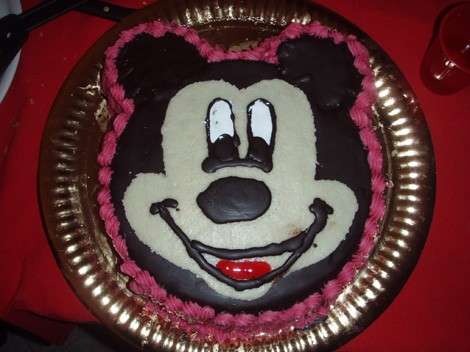 Volto di Topolino come torta