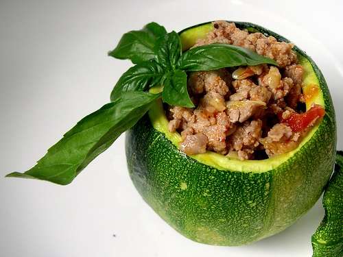 Zucchine tonde ripiene