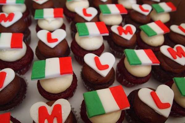 Cupcakes dell'Italia come decorazione