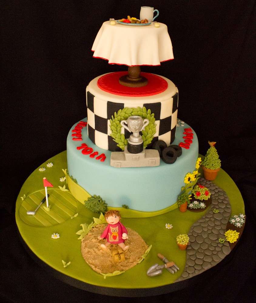 Campo di golf come torta