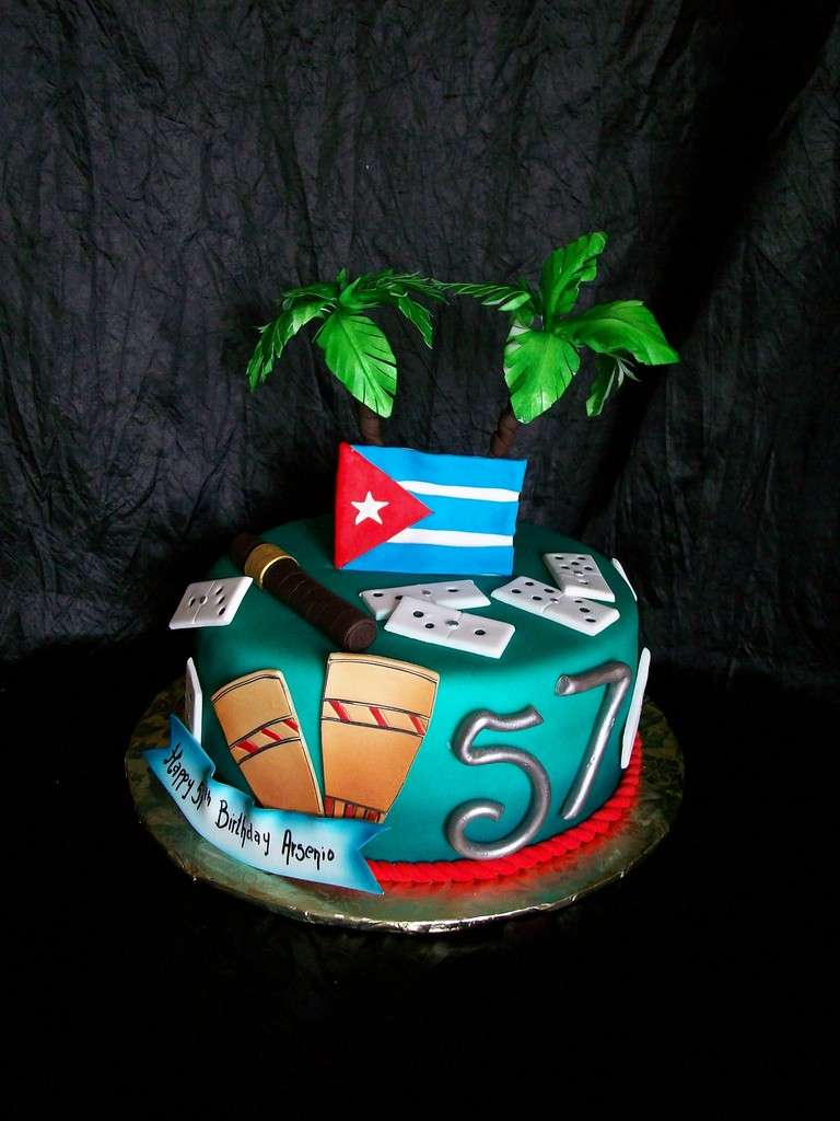 Torta a tema Cuba per uomini