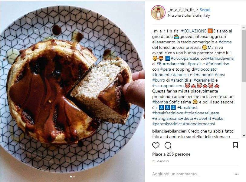 Ciccio pancake con farina di riso e caramello