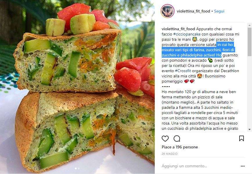 Ciccio pancake con zucchine e Philadelphia