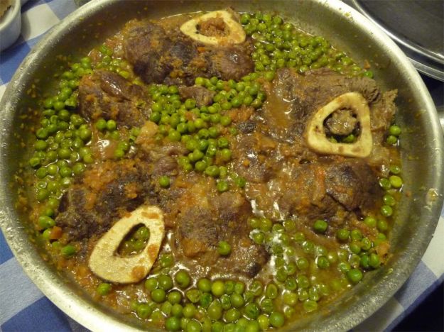 ossobuco con piselli