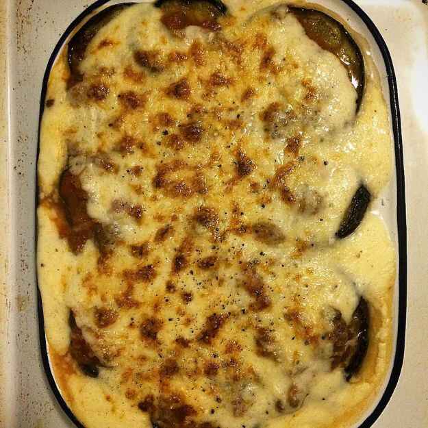 Parmigiana di melanzane bianca