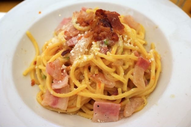 Pasta all’amatriciana in bianco