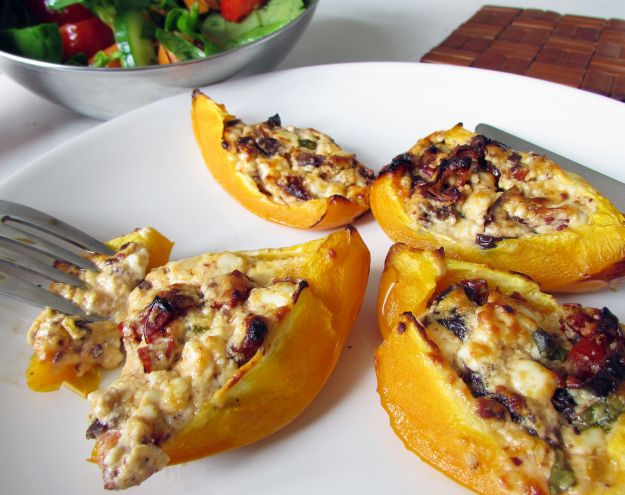 peperoni ripieni di fiocchi di latte