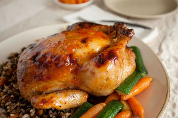 Pollo ripieno di riso