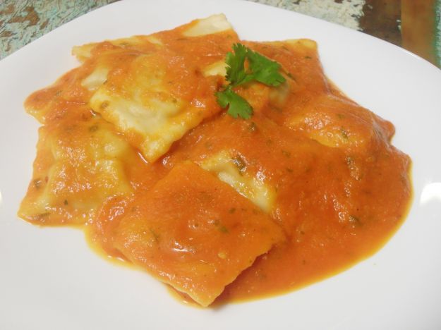 ravioli di pesce e verdura