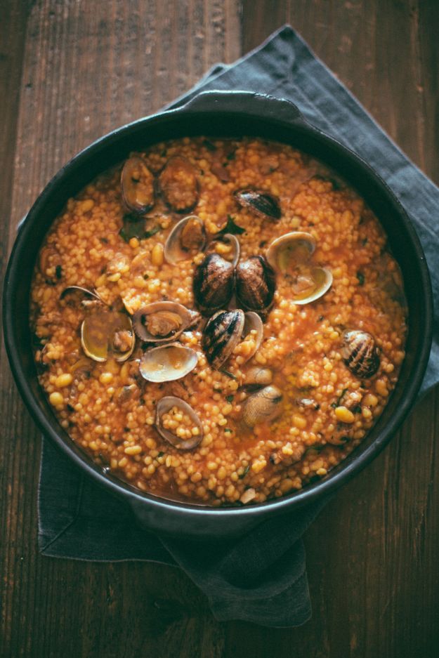 risotto di fregola con le vongole