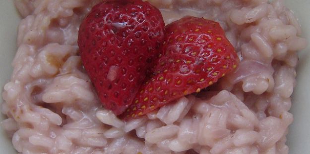 risotto fragole carciofi e crescione