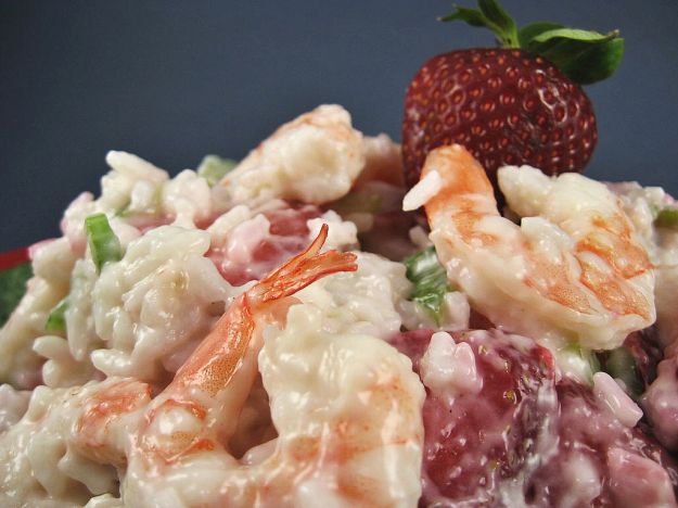 risotto fragole e gamberetti