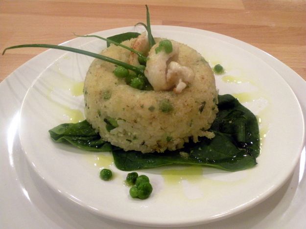 Risotto con seppie e piselli