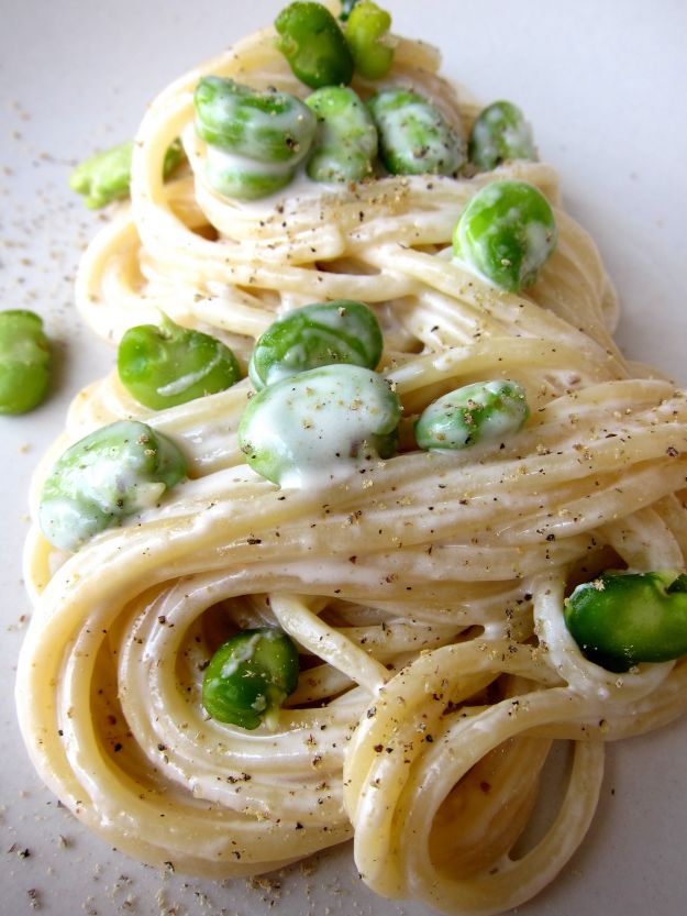spaghetti alla carbonara vegetariana