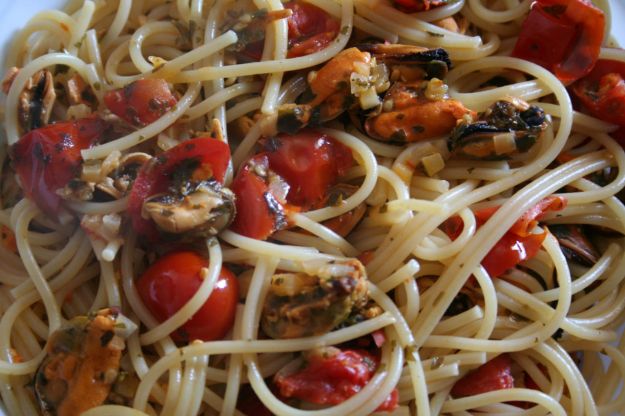 spaghetti con le cozze