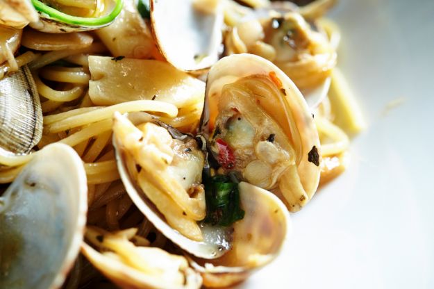 spaghetti vongole risottati