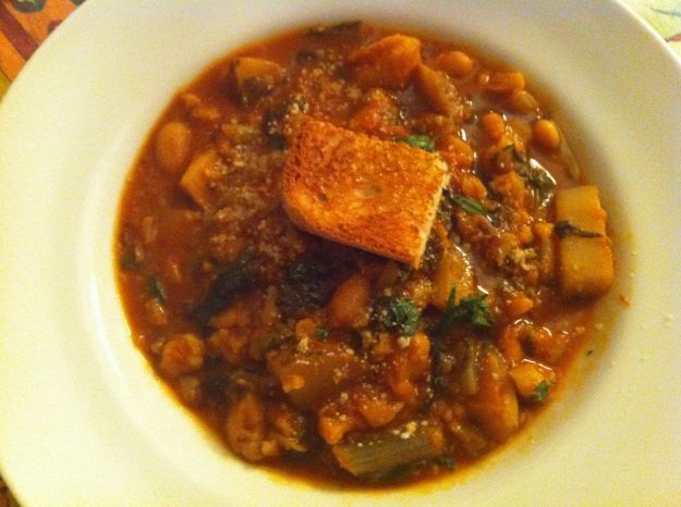 zuppa di cavolo e fagioli