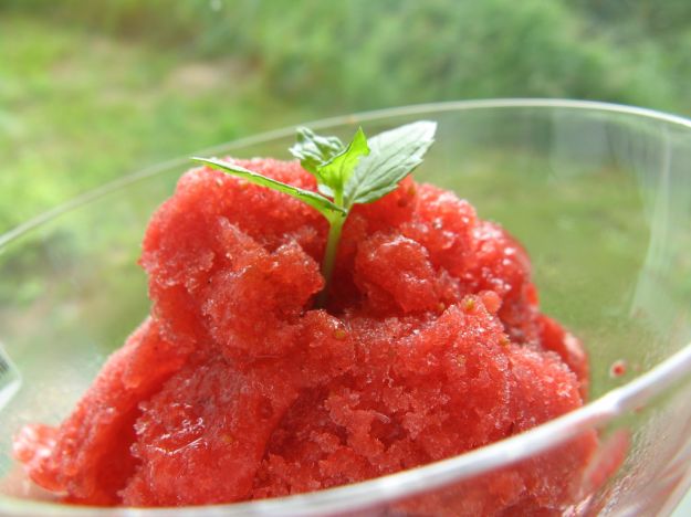 sorbetto di rose e fragole