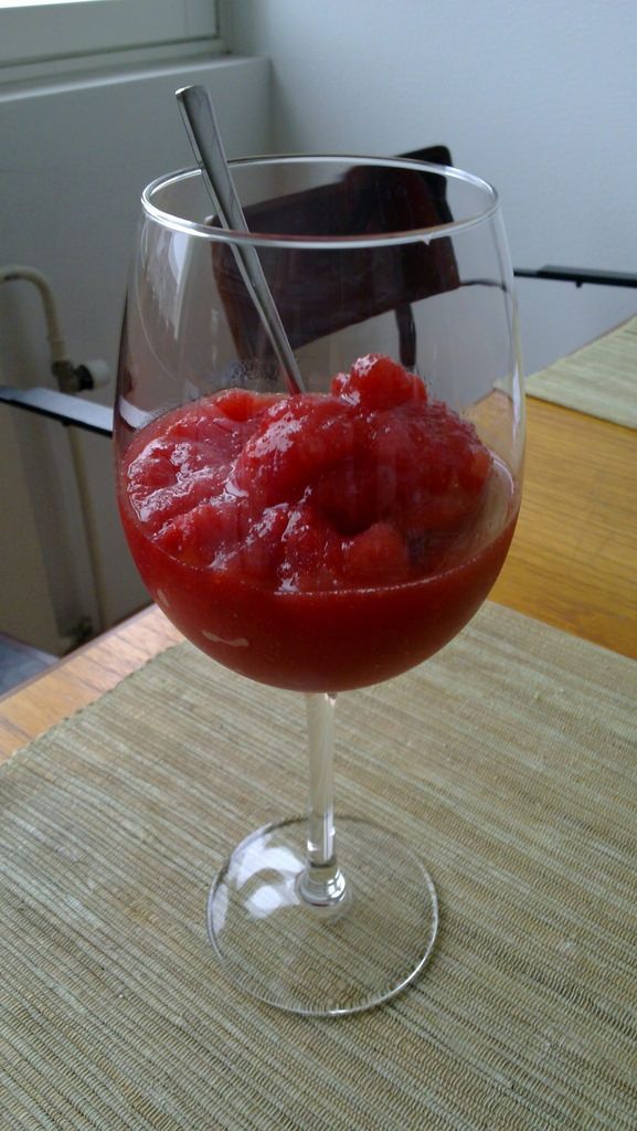 sorbetto fragole e brachetto