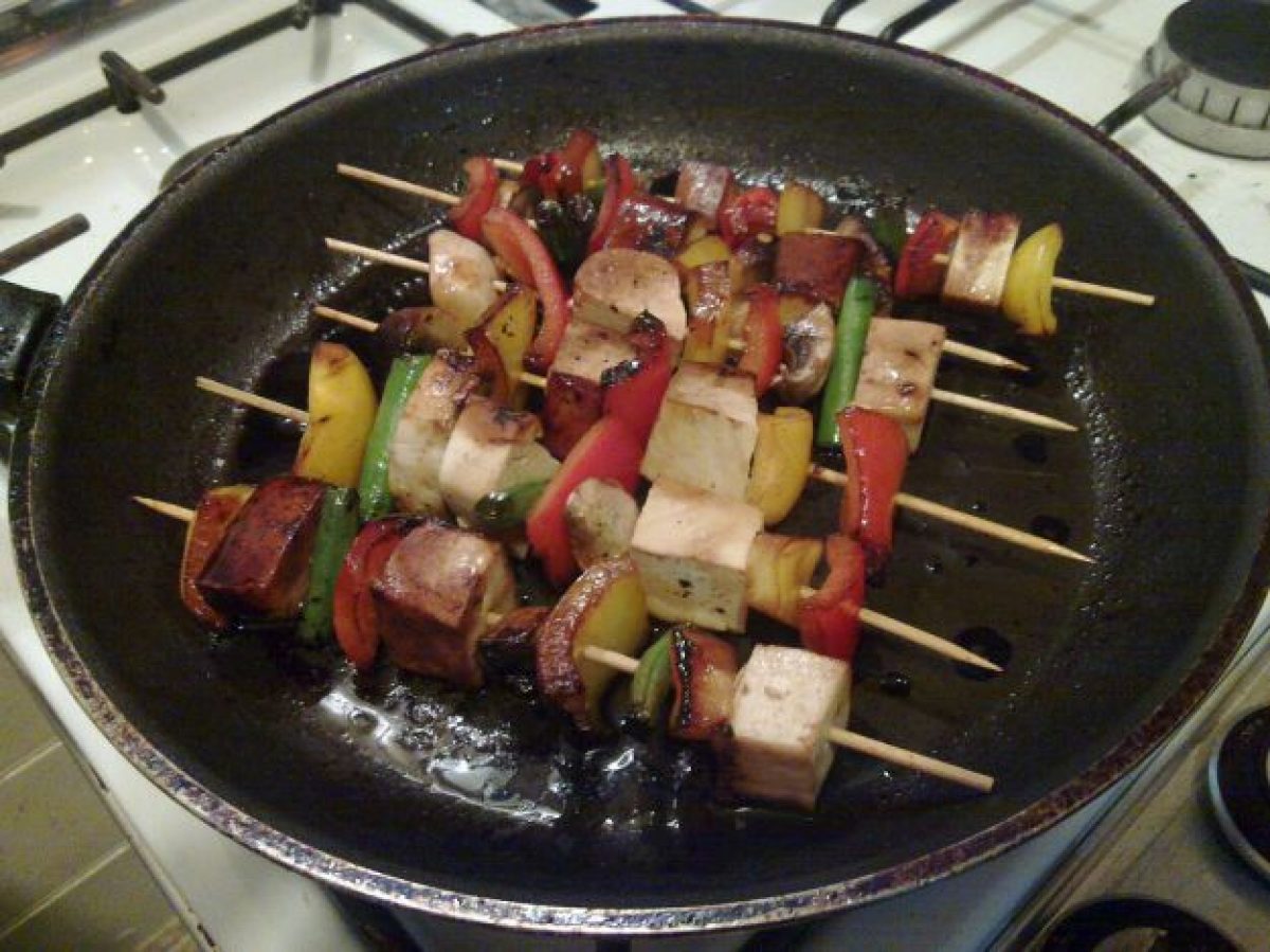 Spiedini di tofu e verdure