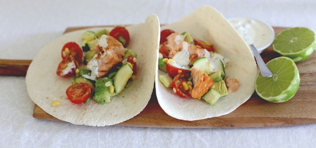 Tacos al salmone grigliato