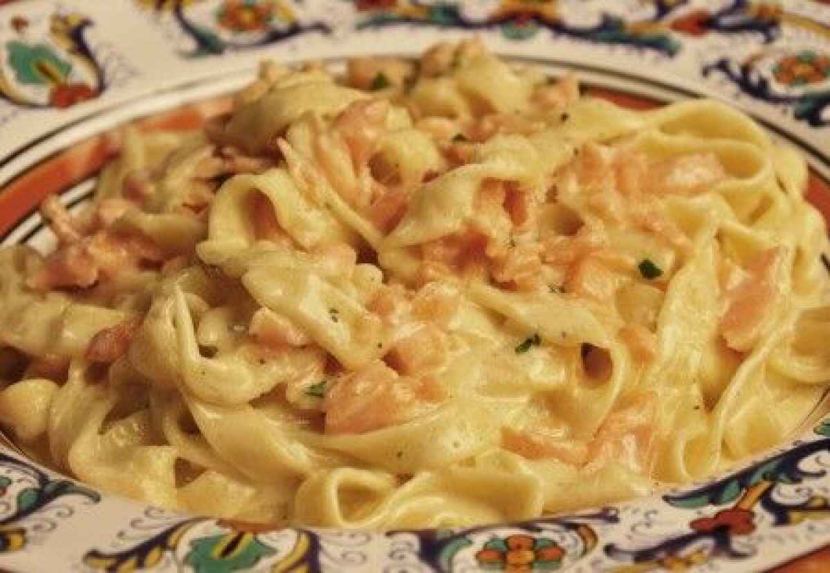 Tagliatelle vodka salmone