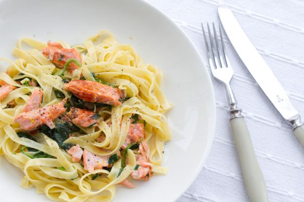 tagliatelle salmone e basilico 1