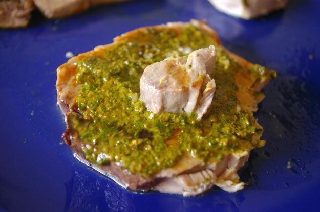 Tonno con pesto di menta