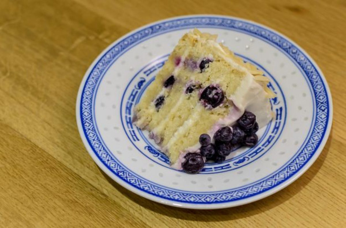 Torta gelato con mirtilli