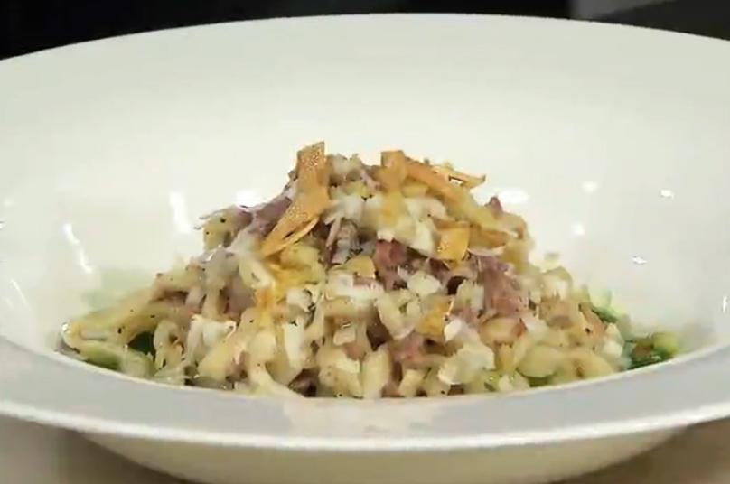 Pincinelle con ramoracce, salsiccia e ricotta stagionata