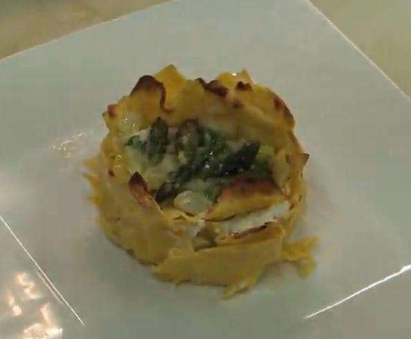 Videoricetta della lasagnetta di asparagi e ricotta