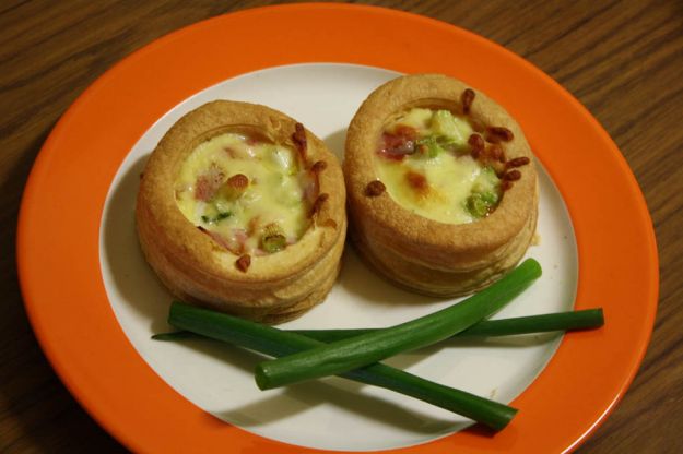 vol au vent con carciofi e piselli