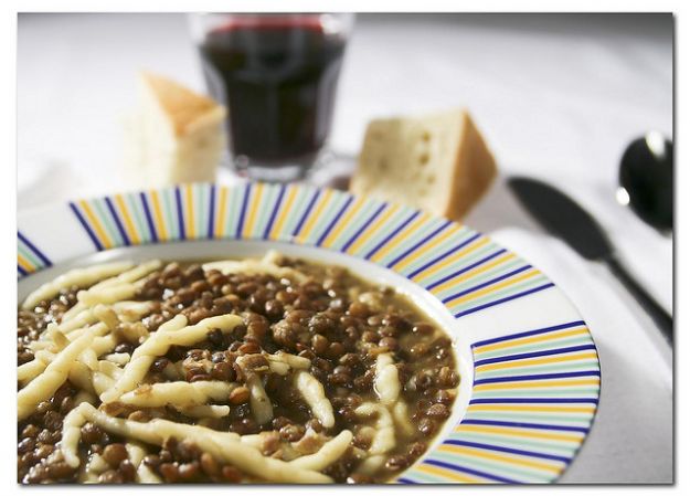 zuppa lenticchie trofie
